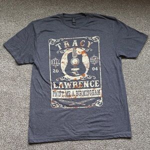 NWOT, Tracy Lawrence, PAINT ME A BIRMINGHAM concert T-shirt, gray, L
